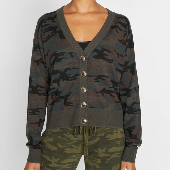 Anthropologie Sweaters - Sanctuary Let's Hang Cardi Forest Camo NWT